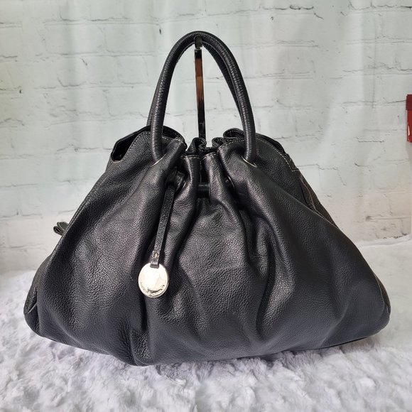 Maria Carla Italy Black Buttery Soft Leather Handbag with Longstrap - Picture 3 of 12